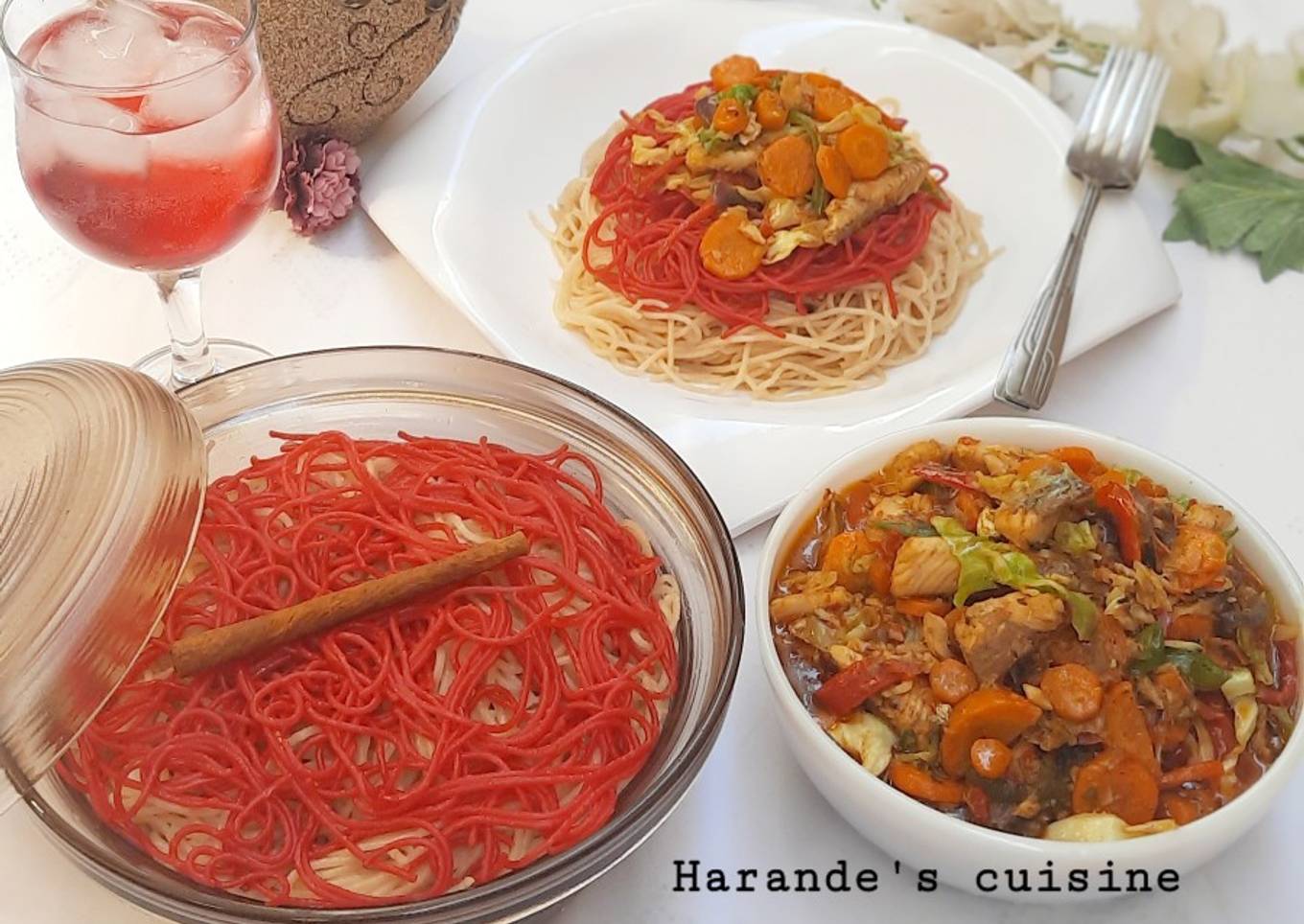 Cinnamon fried pasta with cabbage fish sauce