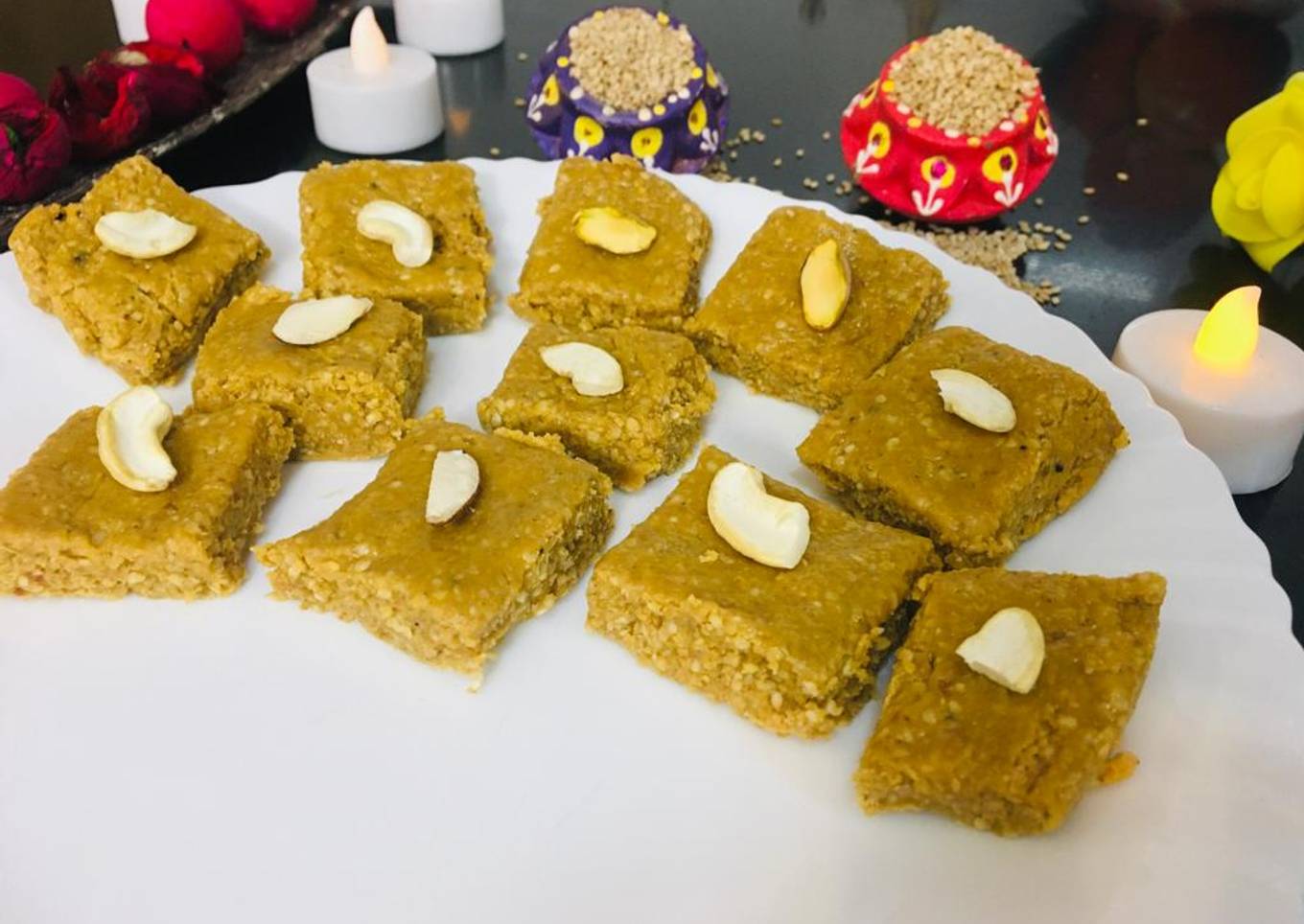 Winter special Til Gur ki soft burfi