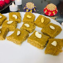 A picture of Winter special Til Gur ki soft burfi.