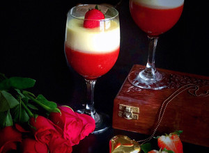 A picture of Flirty Strawberry Panna cotta.