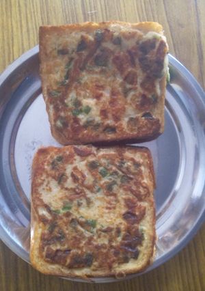 A picture of Moong Dal Toast.