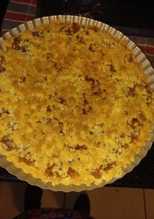 Una foto de Kuchen de manzana y miga