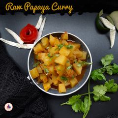 A picture of RAW PAPAYA CURRY (QUICK PRESSURE COOKER RECIPE).