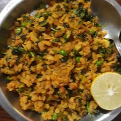 A picture of Poha Matar With Methi.