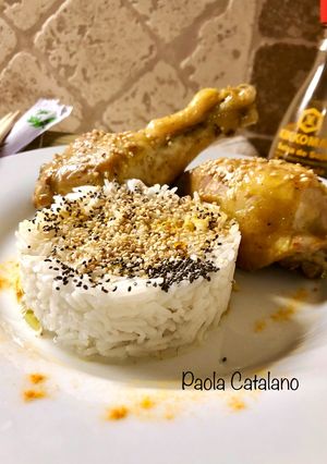 Foto di Pollo speziato e riso basmati