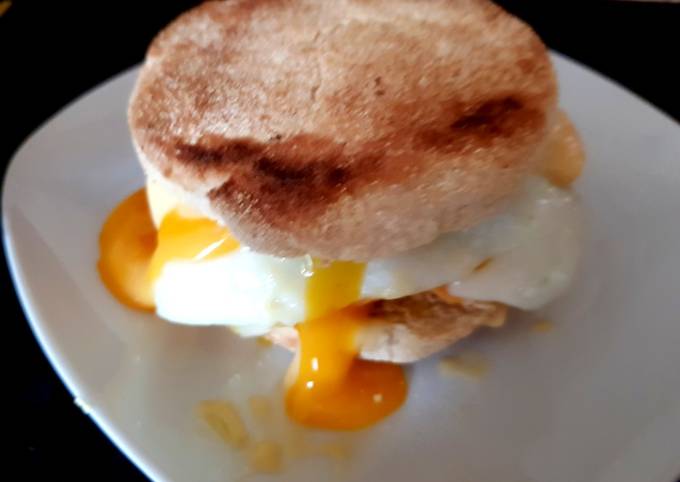 My Bacon Black Pudding & fried Egg Muffin. 