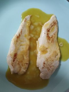 Una foto de Pechuga a la mandarina