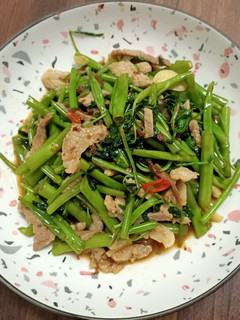 XO醬空心菜炒肉絲 的食譜成品照片
