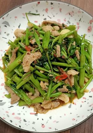 XO醬空心菜炒肉絲 的食譜成品照片