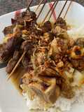 Lamb kebab with cajun spice