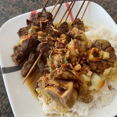 Lamb kebab with cajun spice A picture of Lamb kebab with cajun spice.