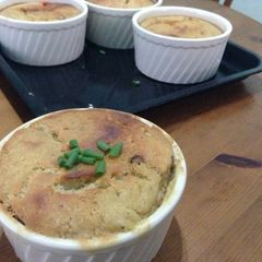 A picture of Seafood pot pie.