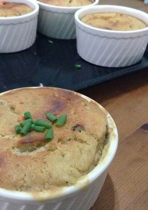 A picture of Seafood pot pie.