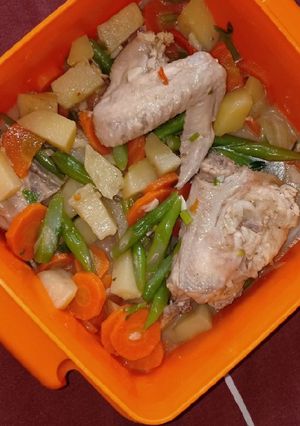 Foto resep Sup Ayam Wortel, Buncis, dan Kentang