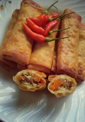 Foto resep Lumpia isi sayur dan daging ayam