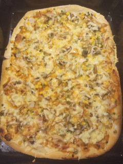 Gombás pizza recept fotója