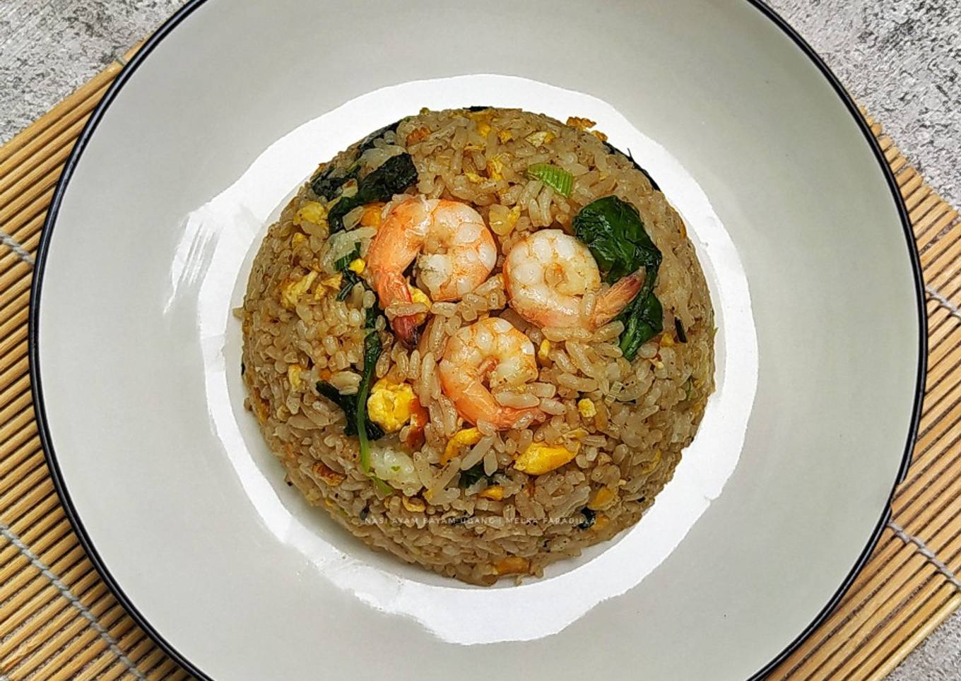 Nasi Goreng Bayam Udang
