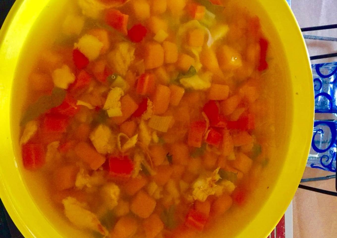🍲 Sopa de verduras y merluza 🍁🍂