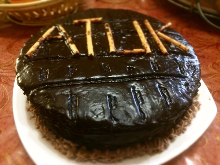 Cara Gampang Menyiapkan Resep  Dark coklat strawberry cake nutrijel (kue ulang tahun) yang Lezat, Lezat Sekali