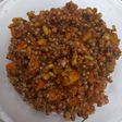 Pumpkin with Buckwheat, Lentils and Beans (vegan)