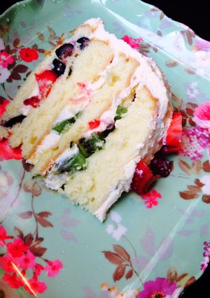 A picture of Very Berry Cream Cake.
