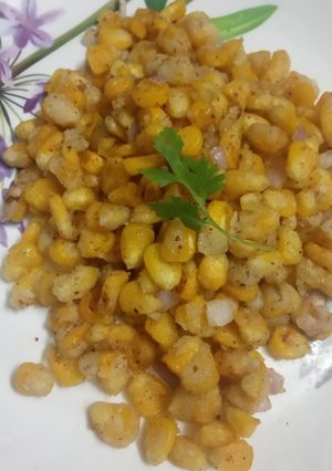 A picture of Crispy corn in Barbeque style.