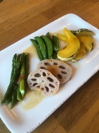 Easy Way Make Steamed Veggie Salad with Pickled Plum Dressing - Japanese style #vegan the  Makes Drooling Makes you drool