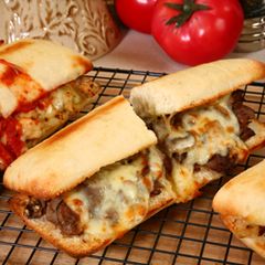 A picture of Homemade Philly Cheese Steak Sandwich.