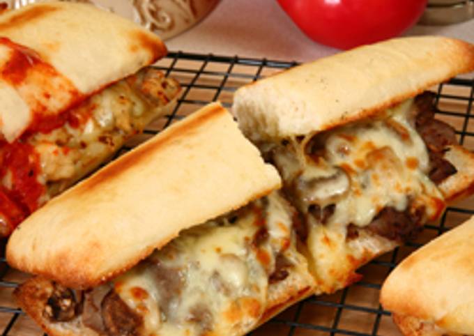 Homemade Philly Cheese Steak Sandwich