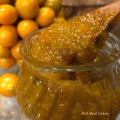 A picture of Rasbhari Jam (Cape Gooseberry Jam) – No Preservative Fruit Jam.