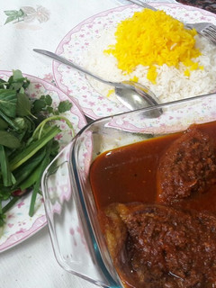 عکسی از دستور بادمجان شکم پر