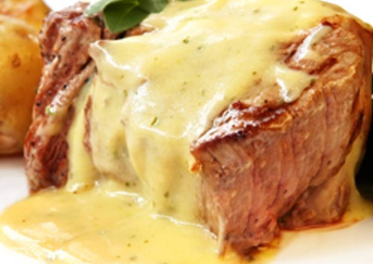 Steps to Make Quick Chateaubriand Steak with delicious Bearnaise Sauce
