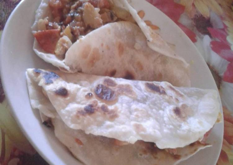 Tacos ARGENTOS. de verdura y Atún