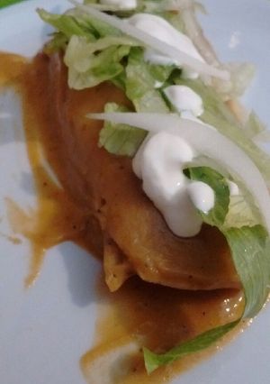 Una foto de Enfrijoladas
