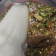 Okro soup with agidi