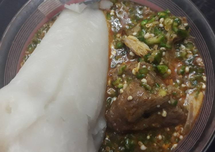 Steps to Prepare Award-winning Okro soup with agidi
