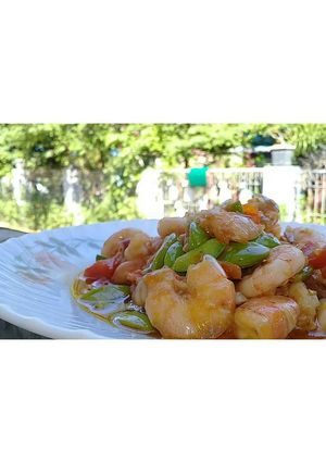 Foto resep Tumis udang pete pedas