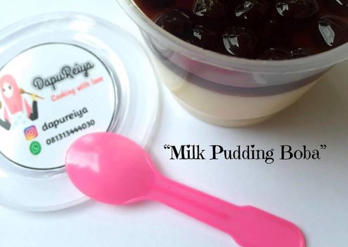 Milk Pudding with Brown Sugar Boba
