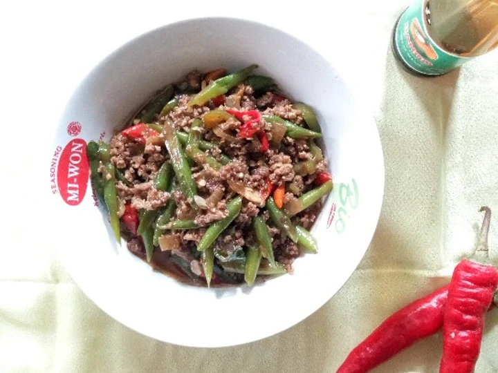 Cara Mudah Membikin Resep  Tumis Buncis Daging Sapi Cincang Pedas yang Lezat, Menggugah Selera