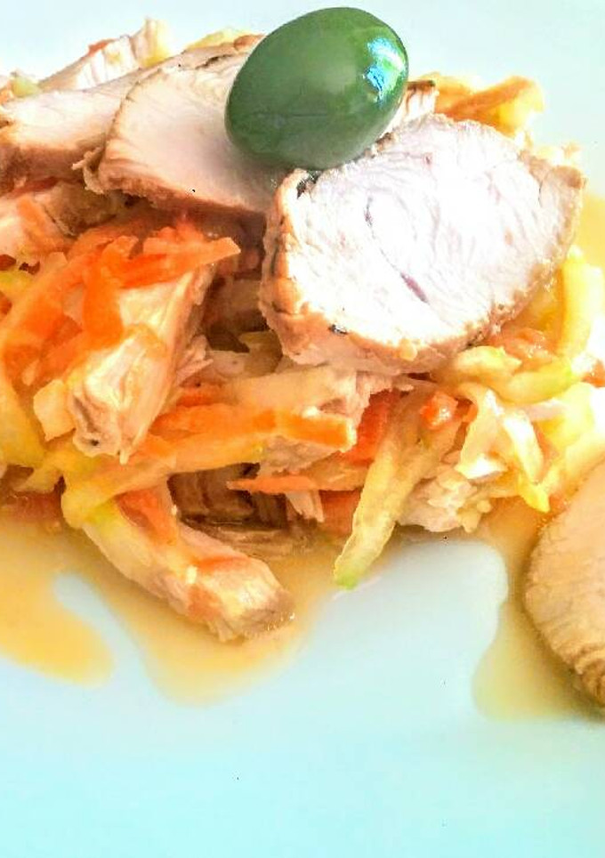 Una foto de Ensalada con pavo