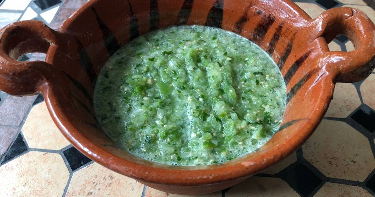 Salsa verde ¡picante, rápida y muy fácil! Receta de Félix Cortés Schöler Cookpad