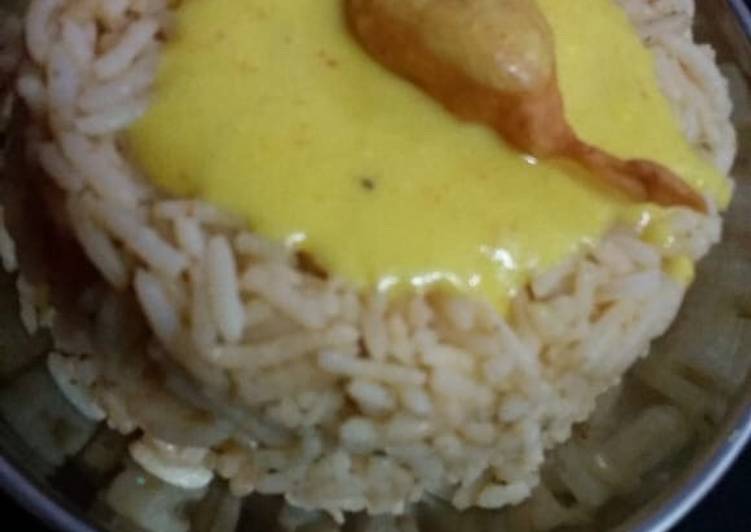 How to Make Speedy Plain rice with curry