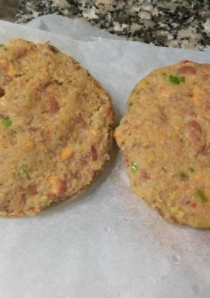 Una foto de Hamburguesas de avena y judías pintas veganas