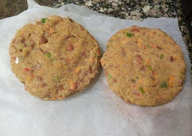 Hamburguesas de avena y judías pintas veganas