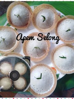 Foto resep Apem Selong Menul no tape no 🥚