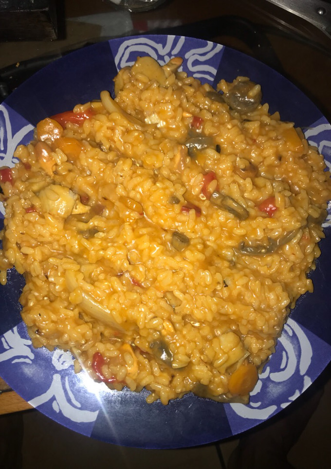 Una foto de Risotto de vieiras