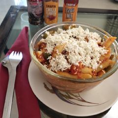 A picture of Penne pasta.