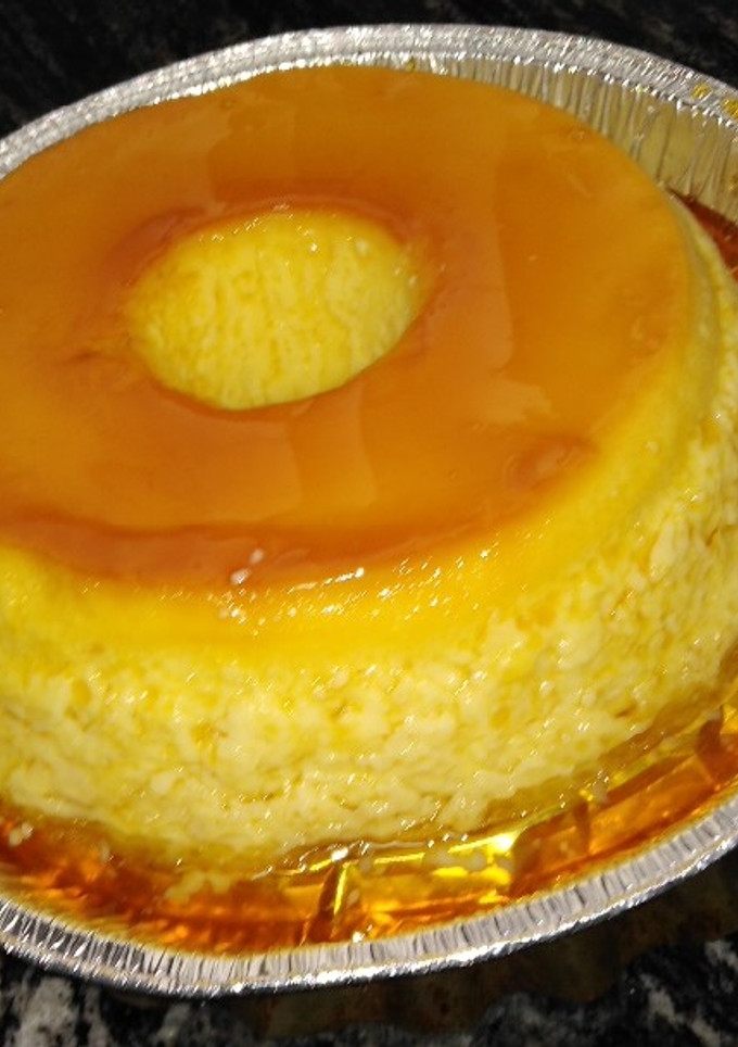 Una foto de Flan casero con leche en polvo, muy fácil y rico