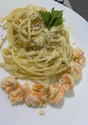 Foto resep Homemade Spaghetti Aglio Olio (Simple Recipe)