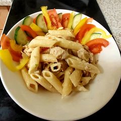My Chicken Pasta with Chilli,Salt & Pepper Seasoning 😍 A picture of My Chicken Pasta with Chilli,Salt & Pepper Seasoning 😍.